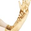 Korean Women Christmas White Wedding Dress Long Satin Elastic Etiquette Gloves Summer Sunscreen UV Full Finger Driving Glove K14