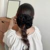 Women Hair Band Four Layer Lace Trim Large Hairband Solid Color French Style Hair Rope Hair Accessories