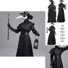 Stupendo Costume da Medico della Peste per Halloween e Cosplay Una Veste con Cappuccio Medievale, Maschera e Cappello per Cosplay da Monaco