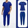 Zweiteiliges Set Peeling-Uniformen für Damen Kurzarm-Oberteil mit Reißverschluss und Hose mit elastischem Bund und Taschen