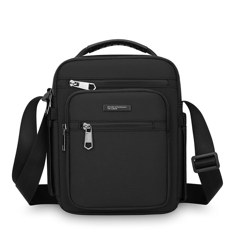 

Чоловіча сумка через плече великої місткості багатошарова сумка для поїздок ділова сумка кросбоді чорний