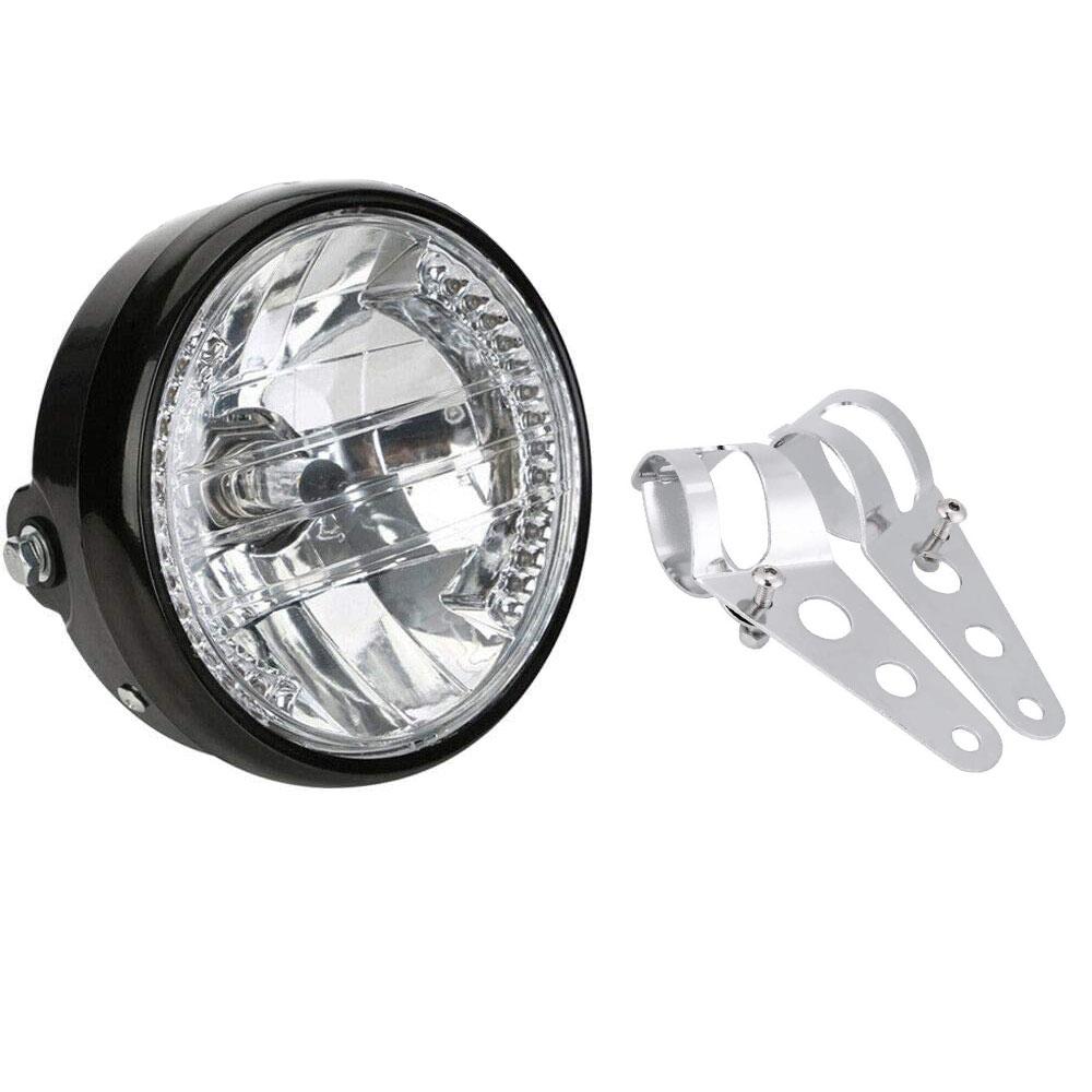 

Универсальный 7-дюймовый светодиодный фонарь для мотоцикла, указатель поворота, 39-51 мм, держатель для крепления на мотоцикл Harley Honda серебряный