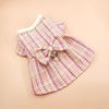 Soft Dog Bow Pearl Coat Cute Cat Skirt Fashion Pet Windbreaker  for Kittens Puppy