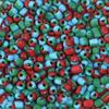 10g Acrylic Watermelon Rice Beads 4mm Stripe Pattern Loose Spacer Seed Bead for DIY Bracelet Necklace Jewelry Making Material
