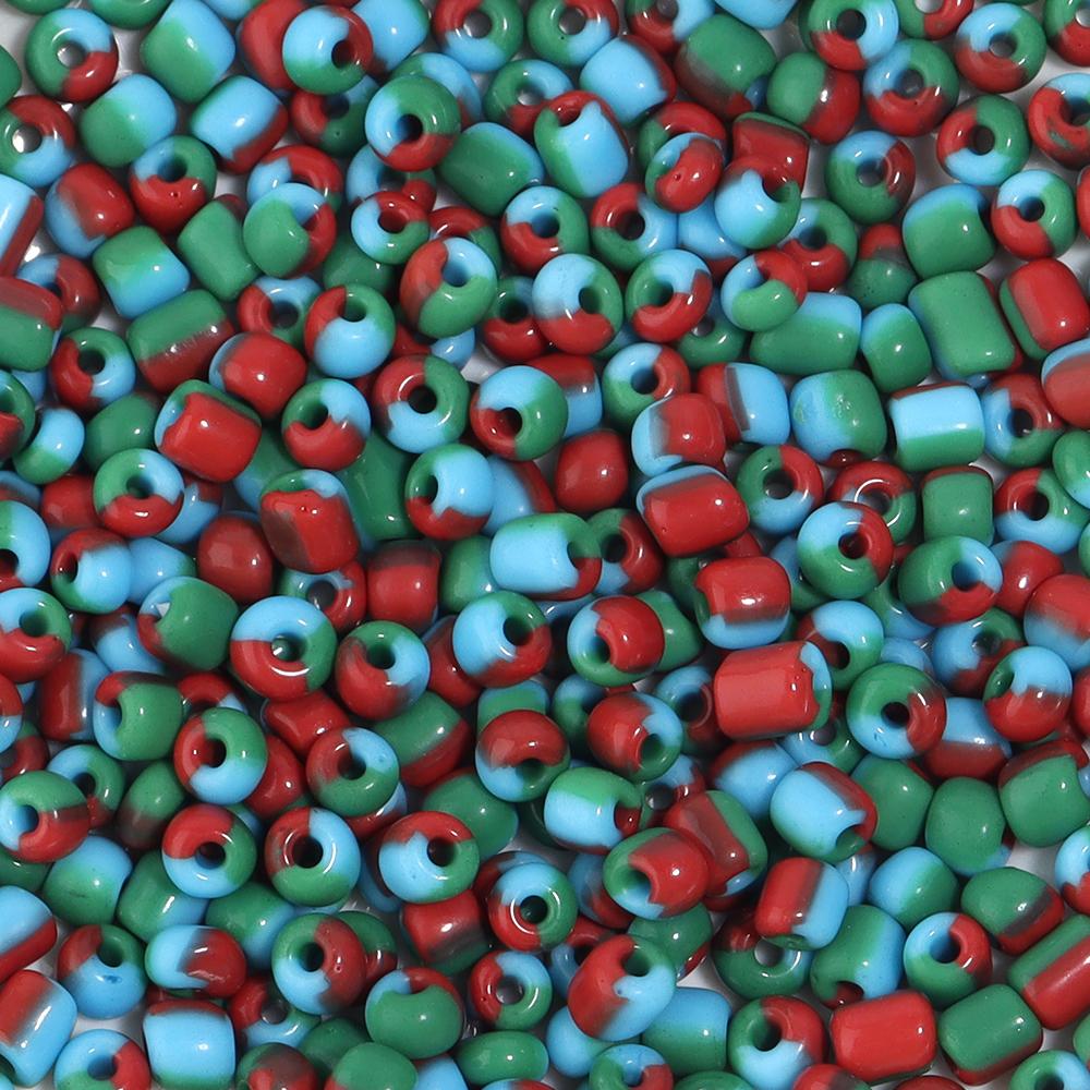 10g Acrylic Watermelon Rice Beads 4mm Stripe Pattern Loose Spacer Seed Bead for DIY Bracelet Necklace Jewelry Making Material