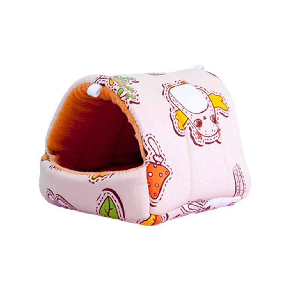 Small Hamster House Guinea Pig Nest Warm Mat Nest Small Animal Sleeping Bed Soft Plush Hamster House Cave Pets Supplies