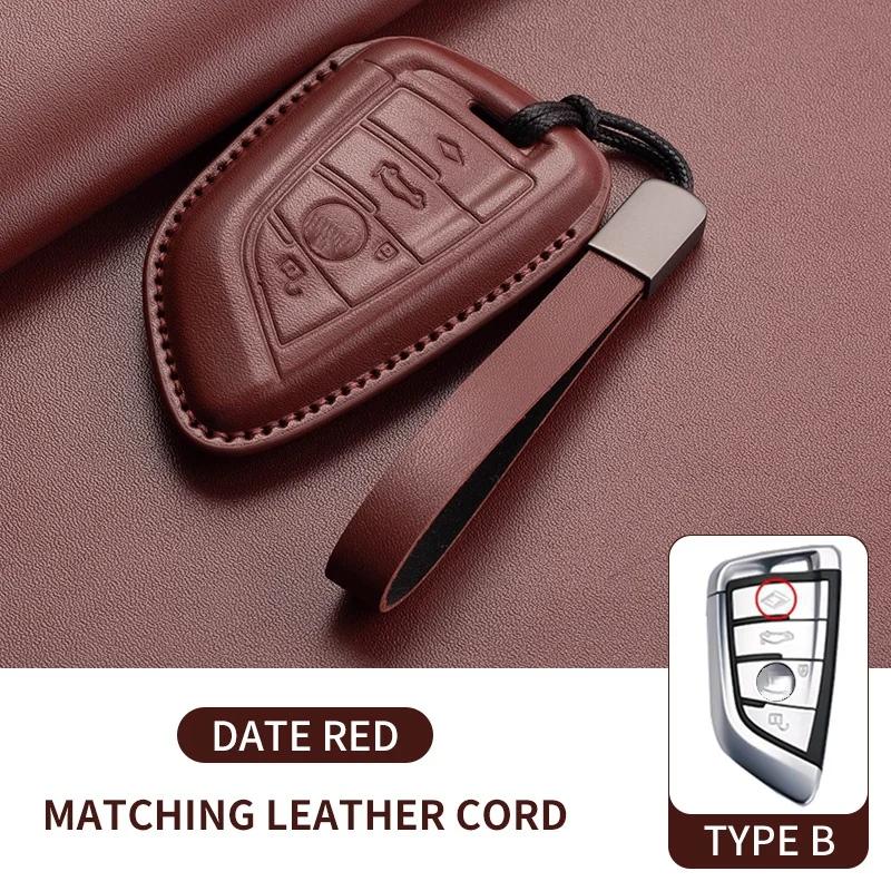 Leather Car Key Case Cover For BMW 3 4 5 6 Series X1 X2 X3 X4 X5 F10 F20 M3 M4 E34 E36 525 320i 2025 Key Shell Car Accessories