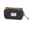 Vintage Japanese-Style Plaid Octagonal Bag - Color-Block Pencil Case & Makeup Pouch