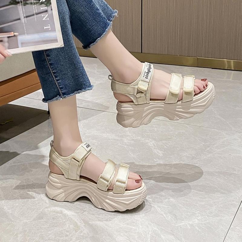 Beach sandals women's summer new trendy student muffin platform women's shoes dad sports sandals women
