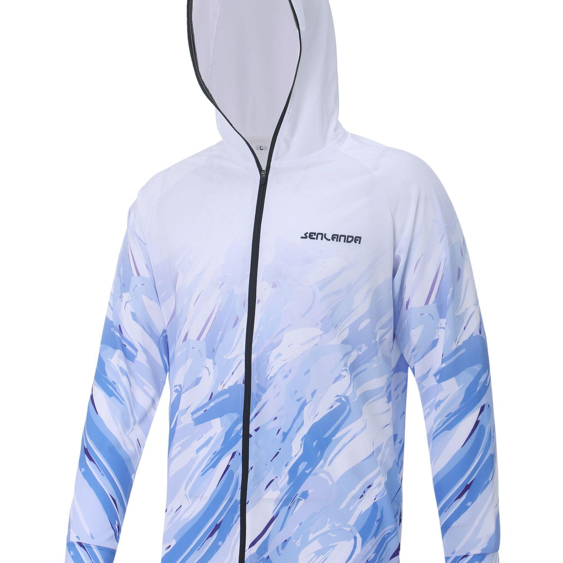 New fishing suit summer clothes men s sunscreen quick-drying fishing ice wire breathable light outdoor clothes S