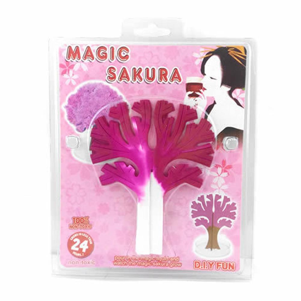 Funny Magic Growing Tree Paper Crystal Tree Desktop Cherry flower Toys for Christmas Perfect gift for kid and adult