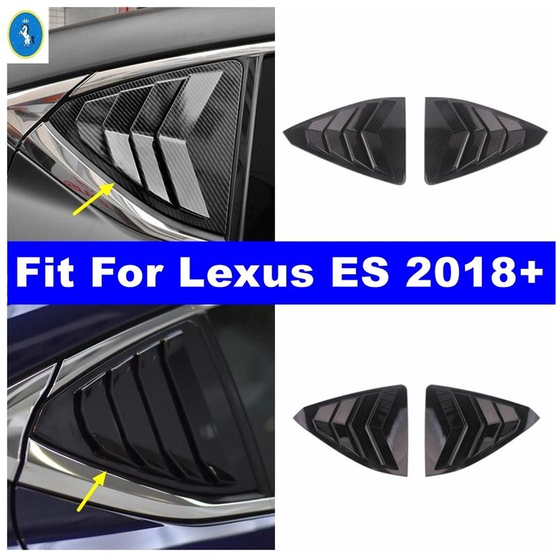 Pannello Decorativo Copri-Finitura Presa d'Aria a Lamelle tipo Shutter per Finestrino Posteriore Laterale Auto in Fibra di Carbonio per Lexus ES 2018 - 2025 Accessori Esterni