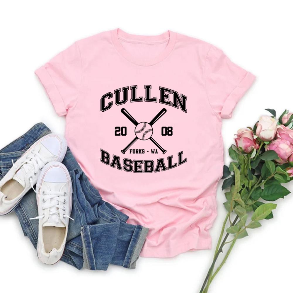 Cullen Baseball Unisex T-shirt Twilight Shirt Short Sleeve T-Shirts Edward Cullen Tshirt Casual Tops Women Clothing