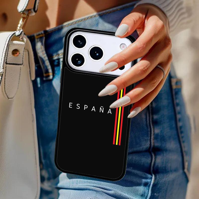

Spain Spanish Flag Phone Case For iPhone 17 Air 14 15 13 12 Max Cover For Apple 16e 11 Pro Max Plus Coque iPhone 13pro max