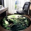 1pc Wolf Moon Office Round Area Rug, Under Office Chairs Bedroom Living Room Home Decor, Room Deco
