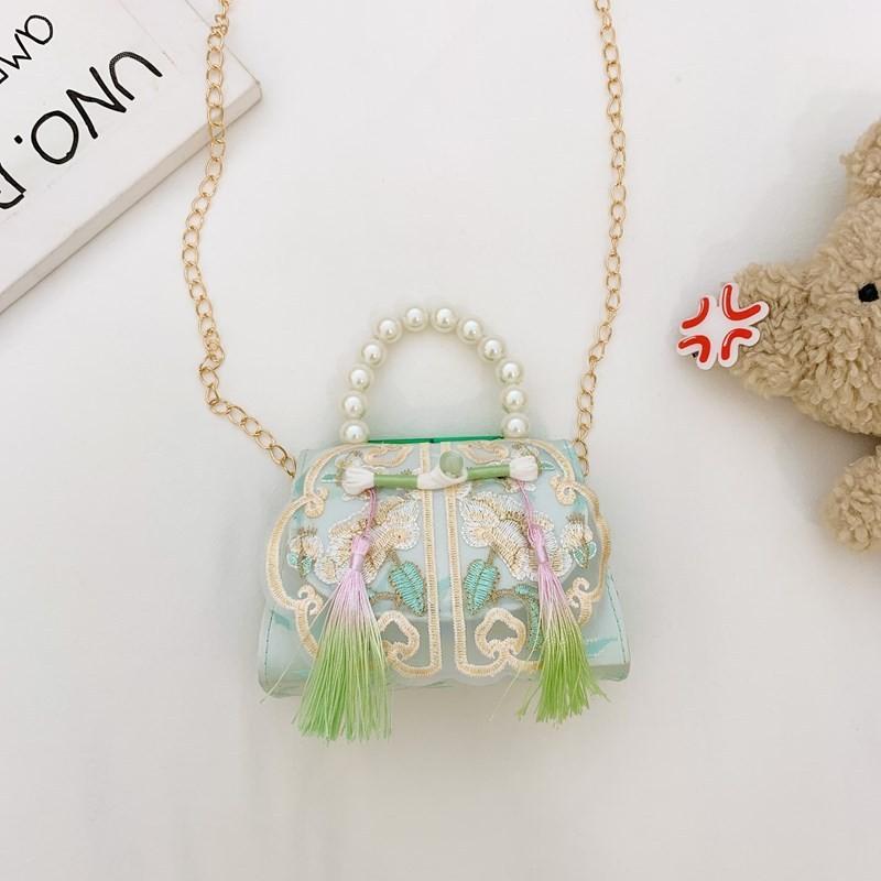 Double Pearl Knot Princess Crossbody Bag Cute Coin Purse Suitable Playing For