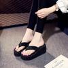 New super high thick-soled cold slippers for women and small people to increase the height of beach flip-flops for women