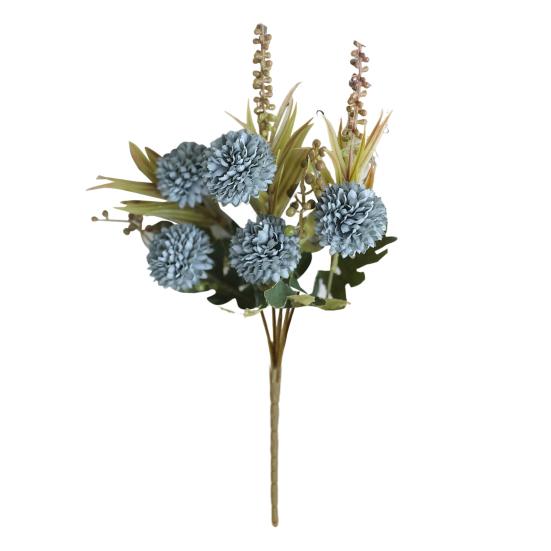 Artificial Flower Ball 5 Head Realistic UV Resistant Fake Chrysanthemums