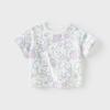 David Bella children's short sleeved T-shirt, girls' pure cotton base shirt, summer clothes, female baby antibacterial top