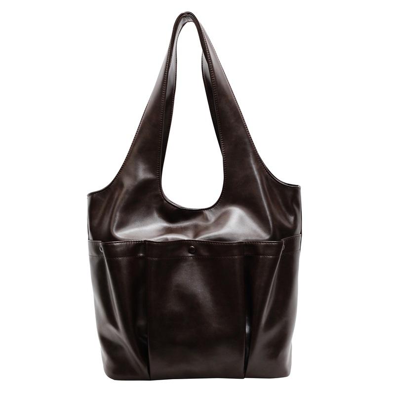 

Ретро сумка большой вместимости женская 2025 осень и зима новая корейская версия высококлассная сумка через плечо сумка-тоут для поездок на работу