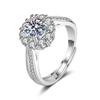 Trendy Imitation Moissanite Ring for Women, Luxurious Six-prong Simulated Diamond Ring, Elegant Engagement Ring