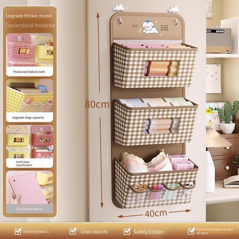 40x80 см Тканевый подвесной органайзер Полка для хранения у кровати для нижнего белья носков Сумка-органайзер из Оксфордской ткани на дверь Сельский стиль 3880₽