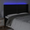 Tête de lit - MAISON EXCLUSIVE - 183 x 16 x 118/128 cm - Similicuir noir - LED intégrée découpable - Hauteur réglable