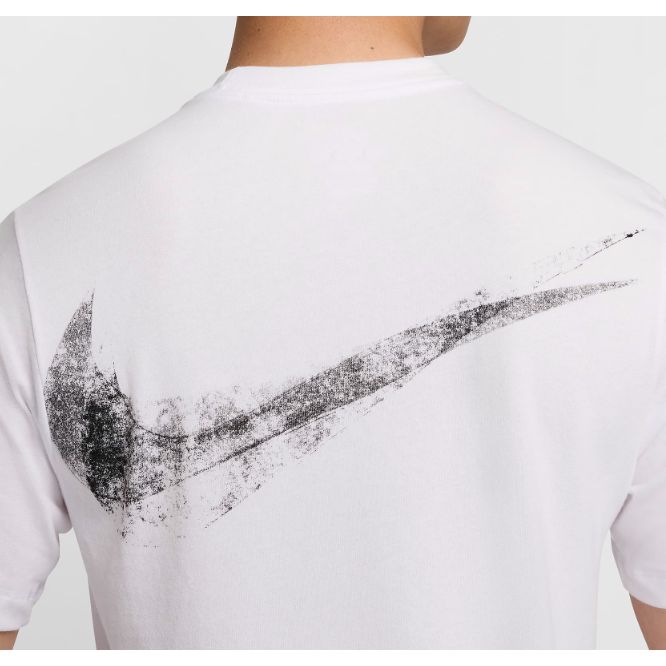 Nike Logo Print Round Neck Comfortable Breathable Short Sleeve T-Shirt Men Tops White HF5247-100