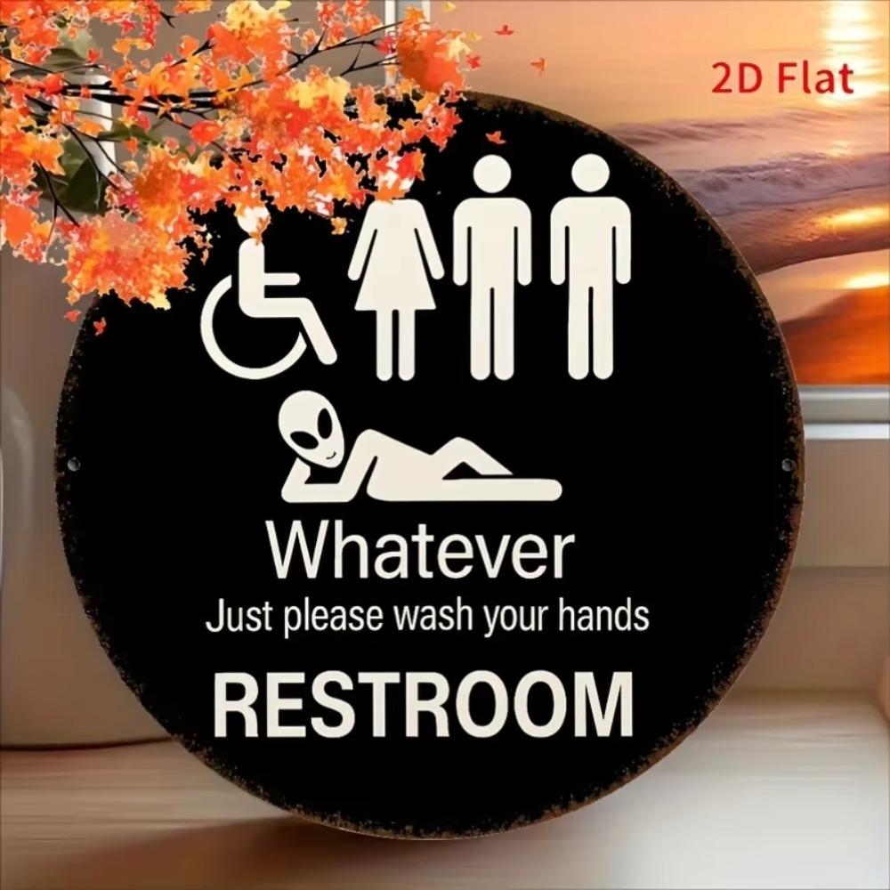 Vintage Style Metal Sign Restroom Decor Handwashing Reminder Novelty Gift Home Wall Art