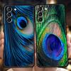 Peacock Feathers Case for Samsung Galaxy S24 S23 S22 S20 S21 FE Ultra S24 S23 S10 S10E S9 S8 Plus 5G Silicone Phone Cover Capas