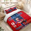 Custom Name Bedding Set 3 PiecesErling Haaland Print Duvet Cover + 2 Pillowcases Soft Bed Decor
