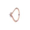 Copper Silver Alloy Rings Women's Rose Gold 188282CZ