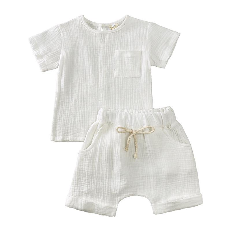 2025 Summer Toddler Short Sleeve Two-Piece Set: Infant Air Conditioning Shirt & Shorts