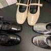 Silver Half-drag Inner Height Increase 5cm Shell Style Mary Jane Small Fashion Height Increase Single Shoes