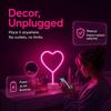 Heart Shaped Neon Desk Lamp USB or Battery Operated LED Neon Sign Decorative LED Neon Light  Women