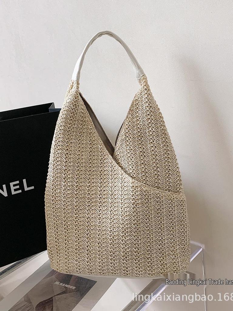 2024 Straw Woven Women's Fashion Underarm Handbag & Shoulder Bag