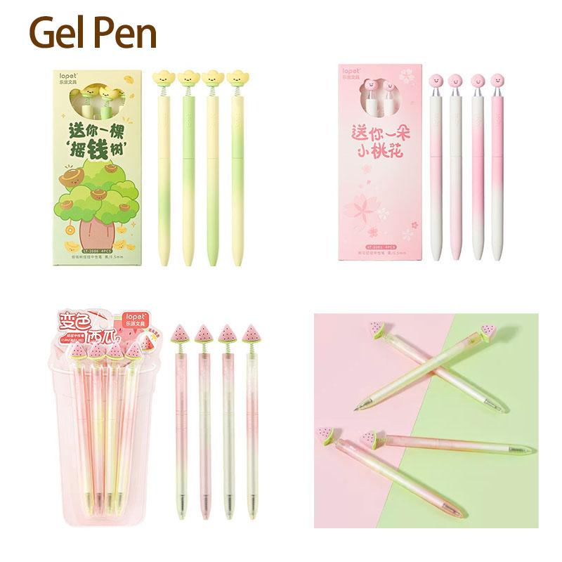Money Tree Twist Pen / Gift You a Little Peach Blossom Twist Gel Pen / Color-Changing Watermelon Twist Pen Stress-Relieving Gel