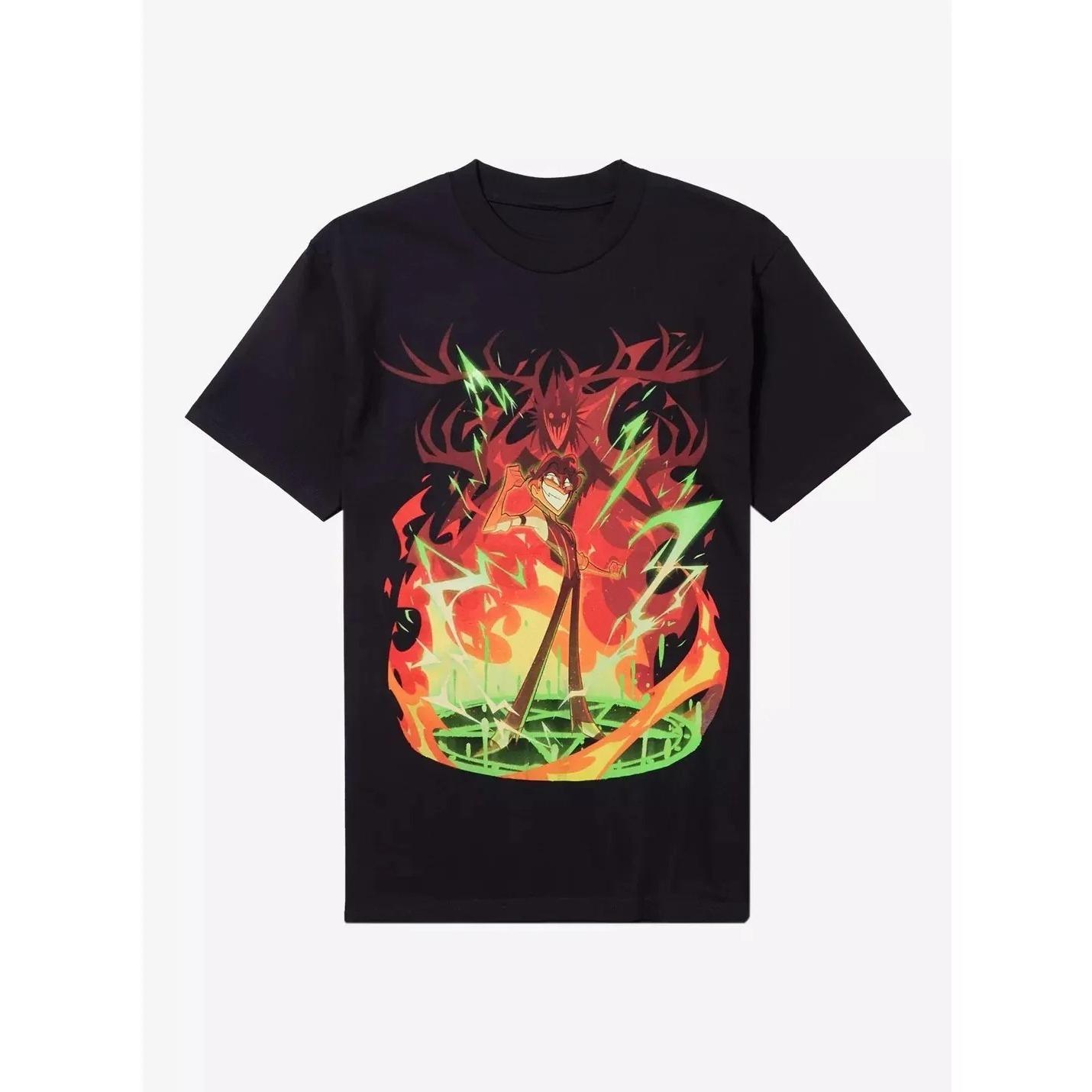

Hazbin Hotel Rosie & Alastor Ace Double-Sided Men and Women Fashion Streetwear Comfort Oversised Cotton Graphic T-Shirt XXXL