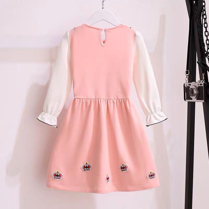 Girls’ Trendy Two-Piece-Look Princess Dress for Spring/Summer