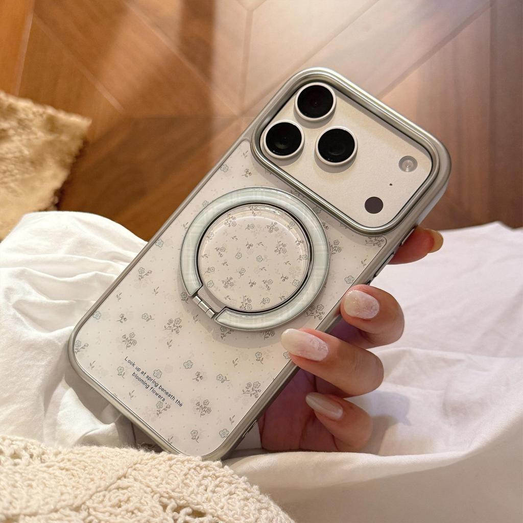 Fresh and delicate blue floral phone case for iPhone 16, iPhone 17, and iPhone 17 Pro Max