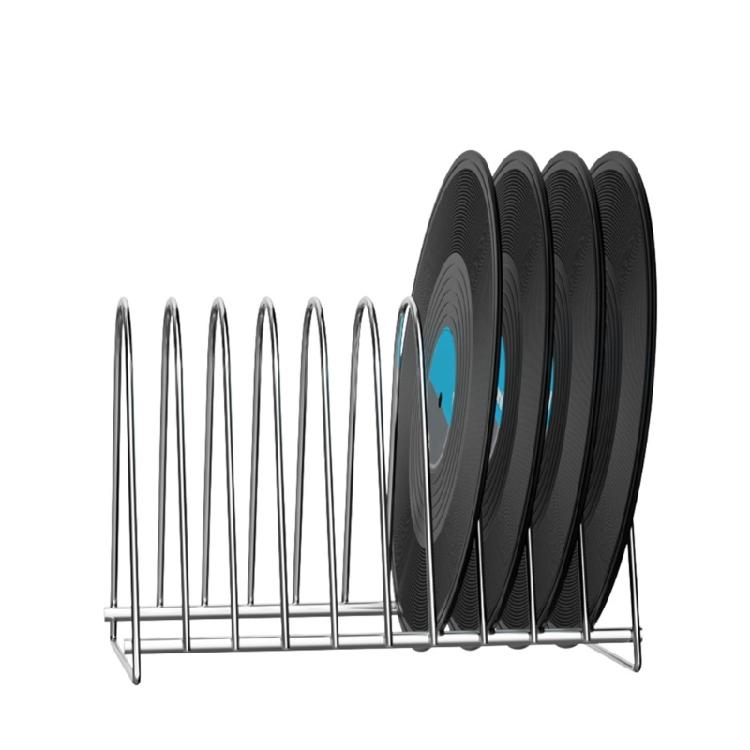 Vinyls Record Organizers From Metal Fit 7" and 12" Albums Ten Slots for Efficient Storage