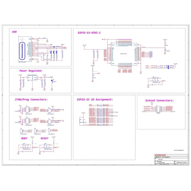 Esp-Prog-2 Program Downloader Espressif Esp-Prog-2 Debugger Serial Communication, Jtag In-Circuit Debugging Downloader