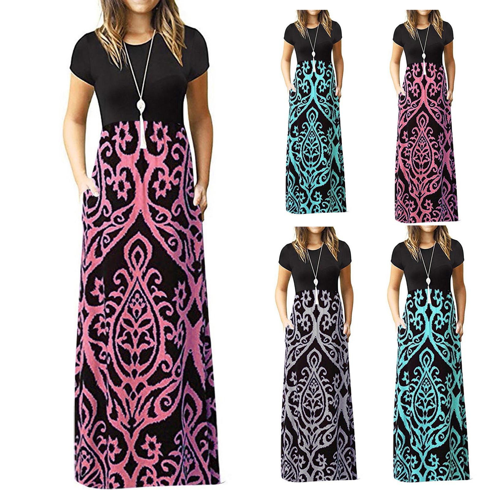 

Женское модное платье макси-спагетти с коротким рукавом с градиентным принтом XXL серый