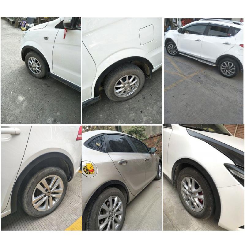 2Pcs 1.5Meter Car Flare Extension Wheel Rubber Wheel Eyebrow Protector Arch