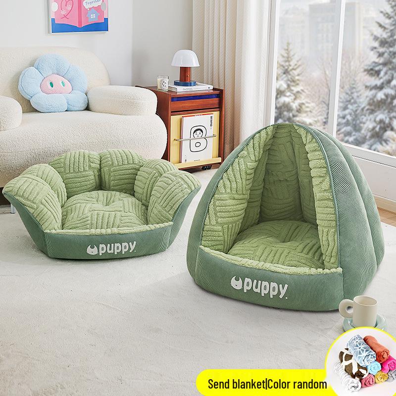 All-Season Semi-Enclosed Pet Nest for Small Dogs and Cats