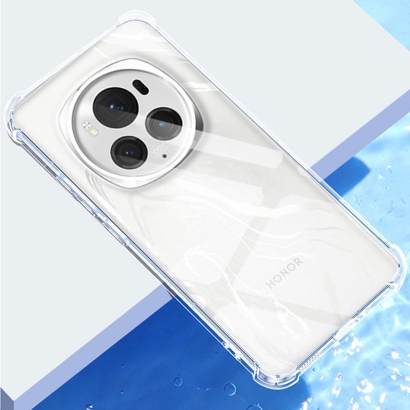 Wstrząsoodporne Przezroczyste Etui dla Honor Magic6 Pro 6.8" Miękkie Silikonowe Przezroczyste Tylne Pokrowce dla Telefonu Honor Magic 6 Ochrona Aparatu