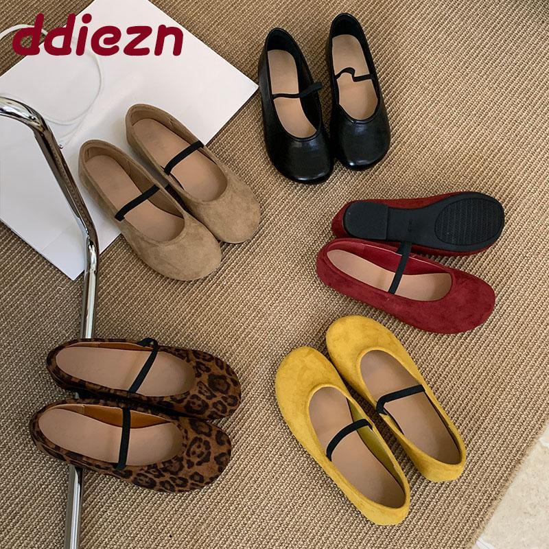 Fashion Fashion Round Toe Ladies Flats With Shoes Soft Female Casual Footwear Shallow Women Ballet Flats Slip On Shoes