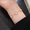 French-style exquisite cubic zirconia flower bracelet, a luxurious and high-end piece, fashionable and versatile, with a unique design