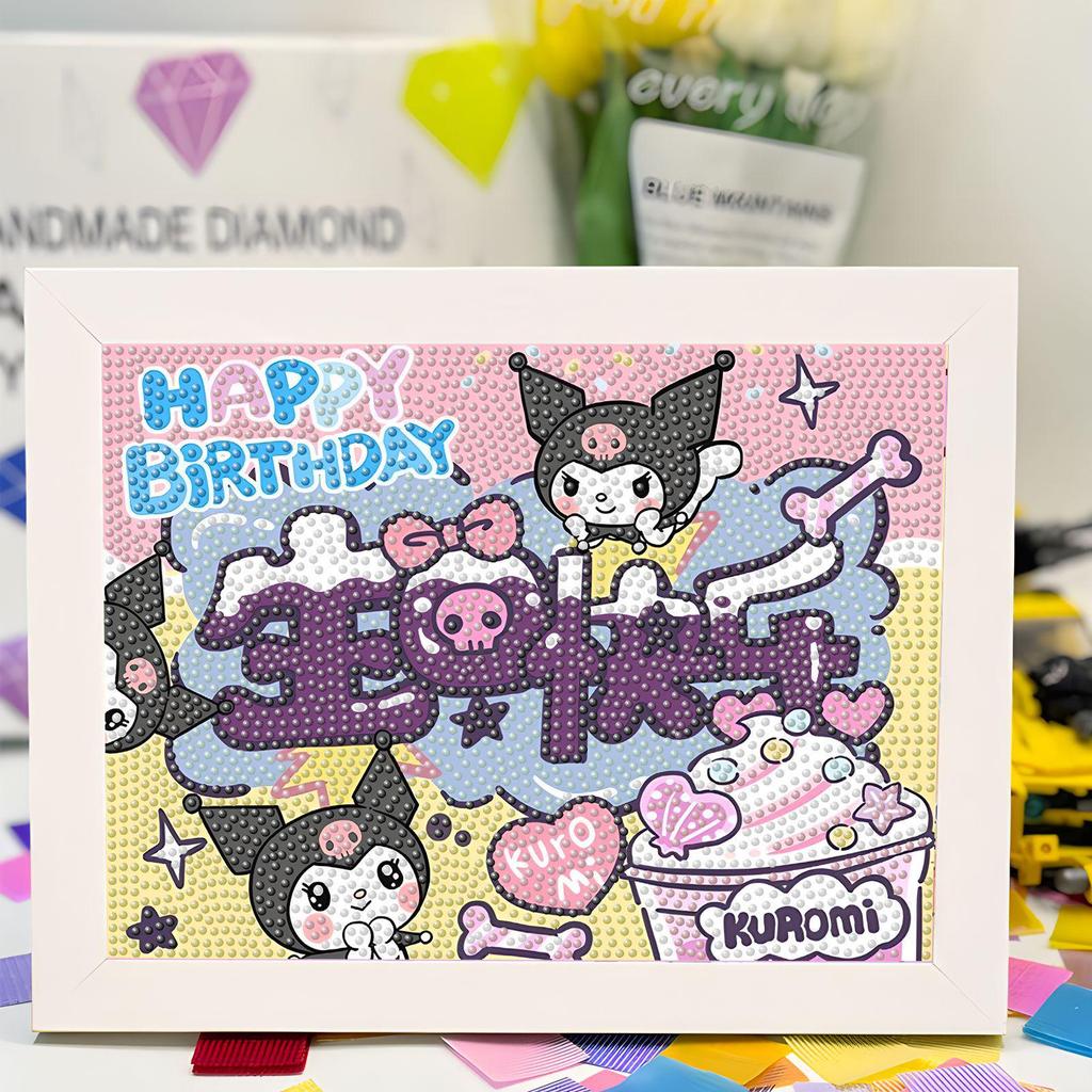 Kit de Peinture Diamant 5D Sanrio Encadré – Jouet Éducatif pour Enfants