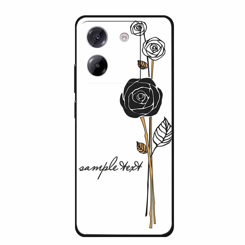 3D Emboss Case For POCO M7 Pro 5G Phone Case Relief Flowers Black Silicone Soft Back Cover For Xiaomi Poco M7 Pro Case Coque Bag